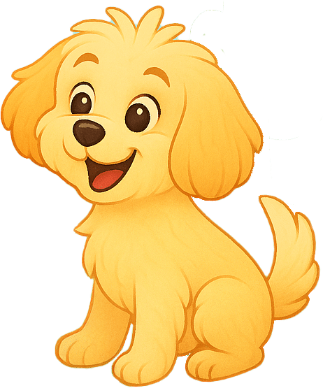 Mandy the Maltipoo smiling sweetly, capturing her gentle and curious personality. She’s one of the beloved pup detectives from the Bella and Mandy children’s book series for ages 3–7.
