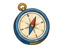 Illustrated compass representing Bella & Mandy Adventure Club explorer challenges and discovery.